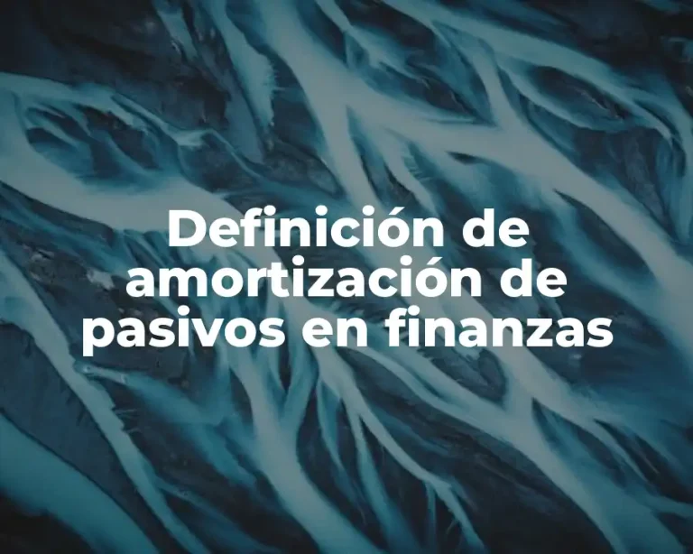 Definición de amortización de pasivos en finanzas