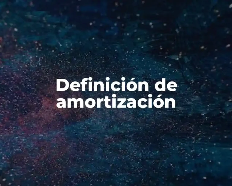 Definición de amortización
