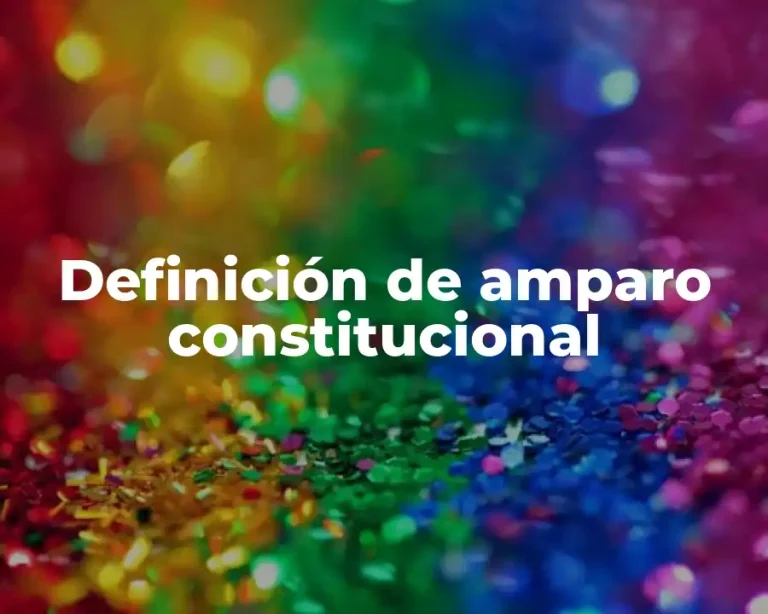 Definición de amparo constitucional