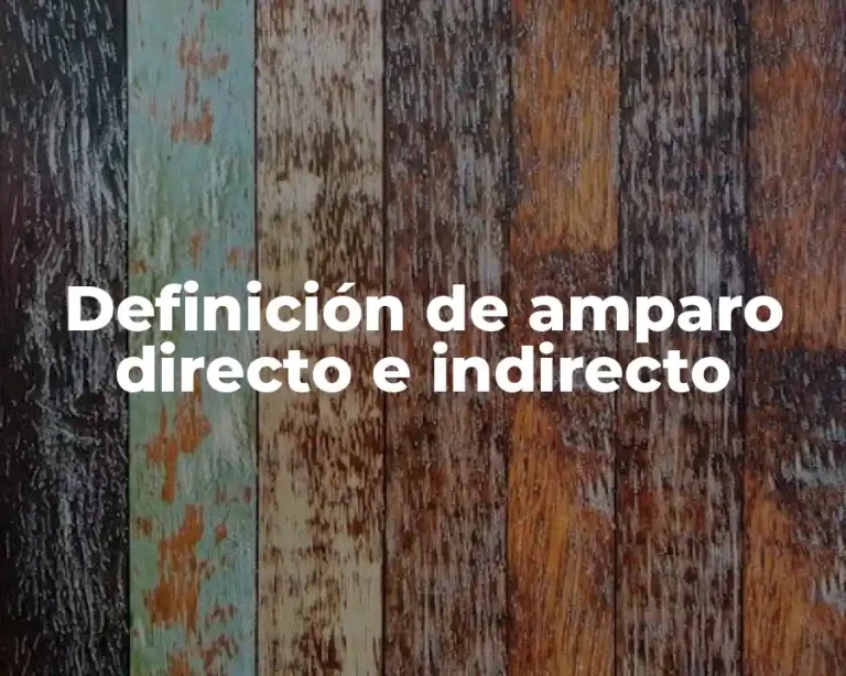 Definición de amparo directo e indirecto