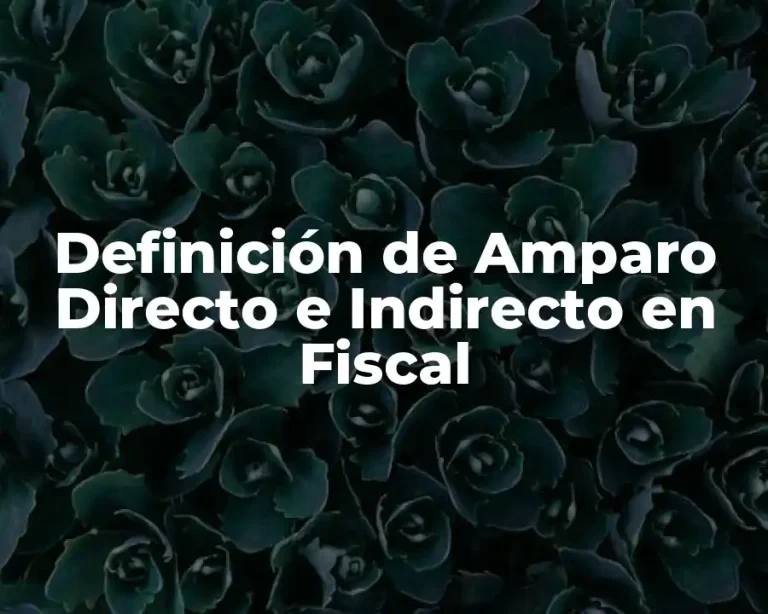 Definición de Amparo Directo e Indirecto en Fiscal