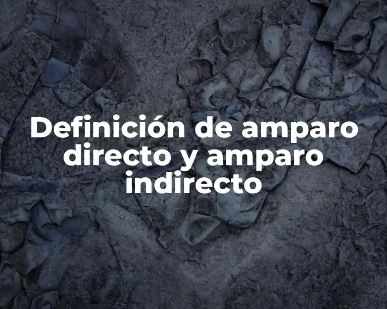 Definición de amparo directo y amparo indirecto