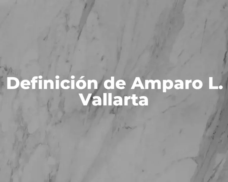 Definición de Amparo L. Vallarta