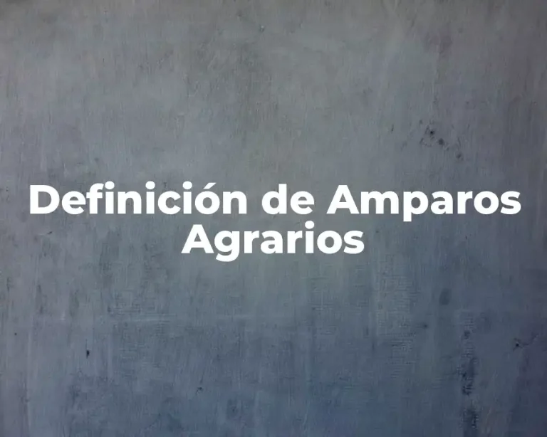Definición de Amparos Agrarios