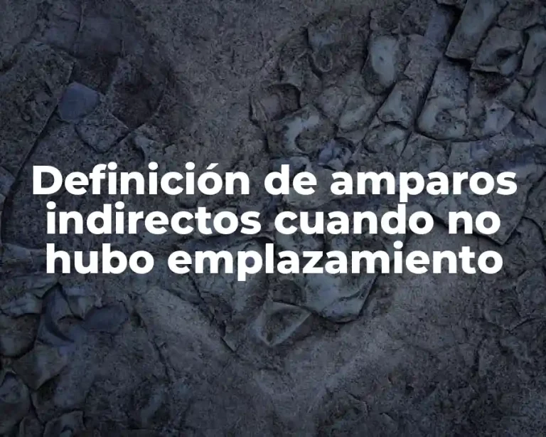 Definición de amparos indirectos cuando no hubo emplazamiento