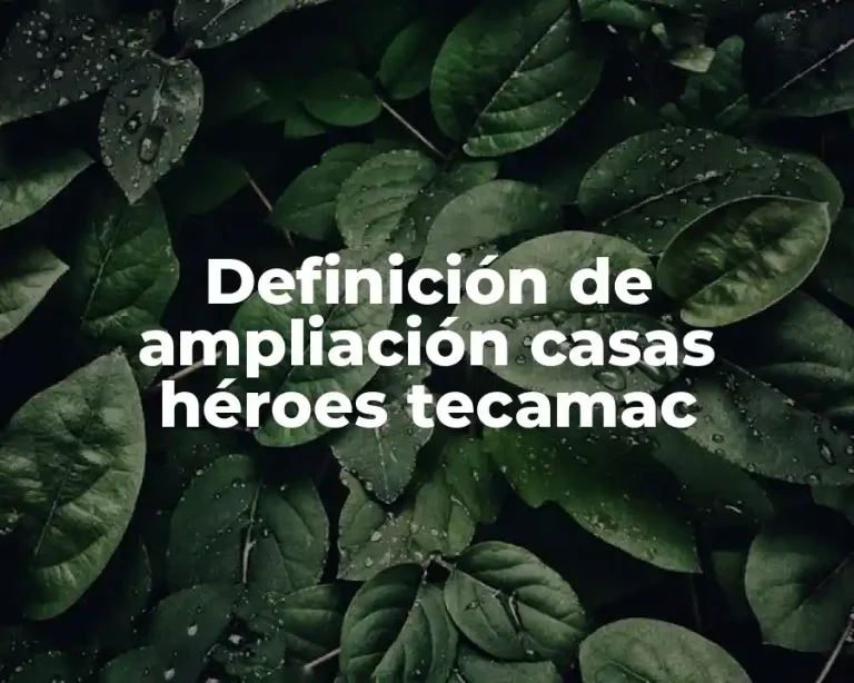 Definición de ampliación casas héroes tecamac