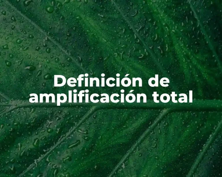 Definición de amplificación total
