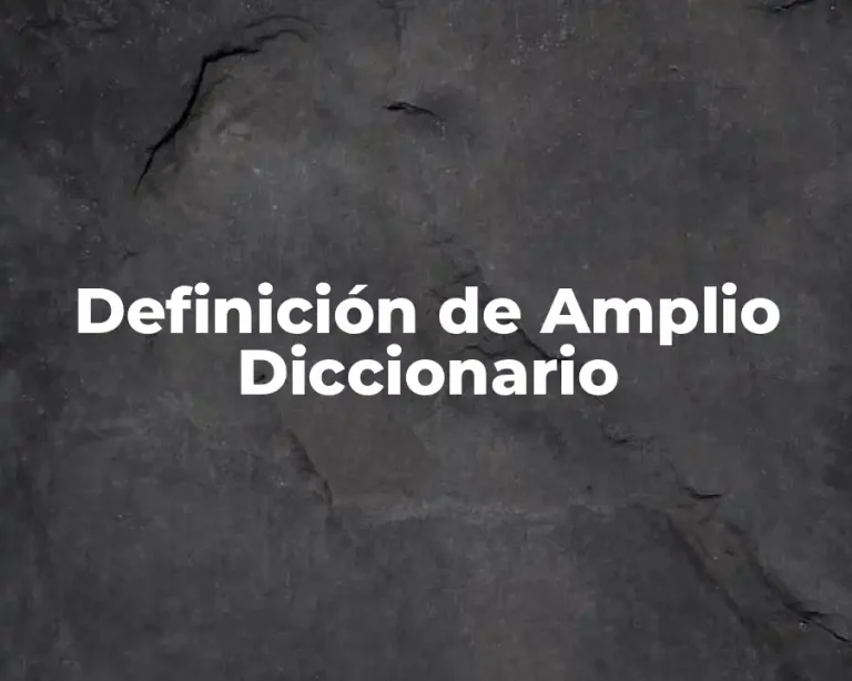 Definición de Amplio Diccionario