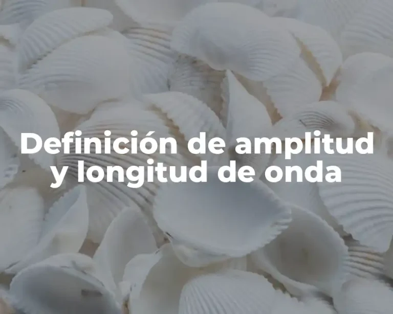 Definición de amplitud y longitud de onda