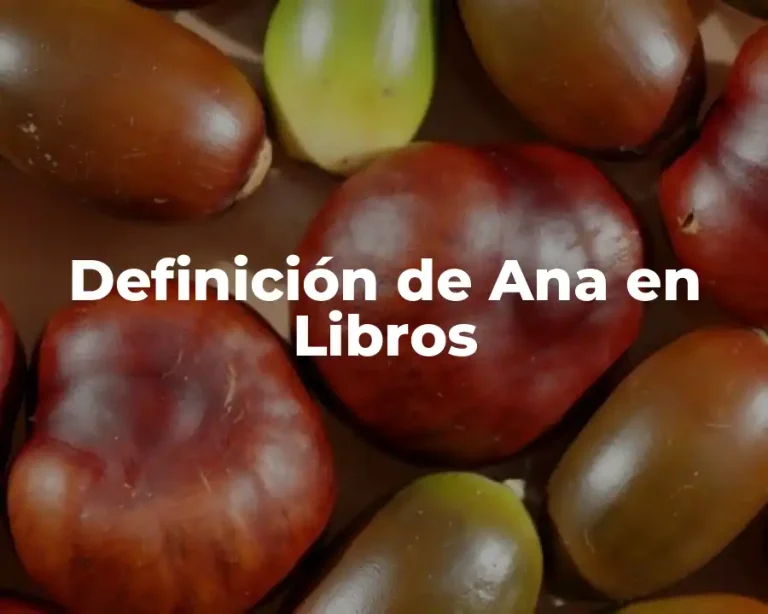 Definición de Ana en Libros
