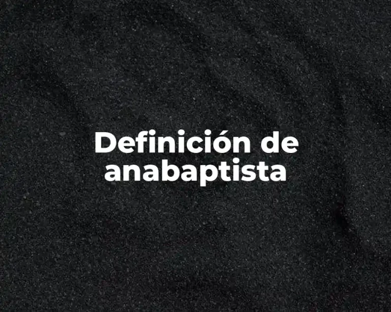 Definición de anabaptista