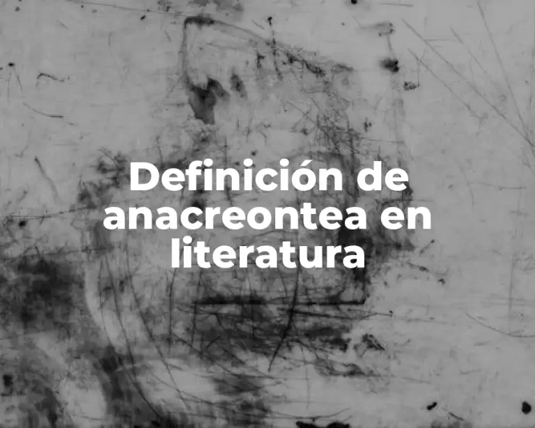 Definición de anacreontea en literatura