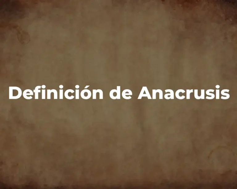 Definición de Anacrusis