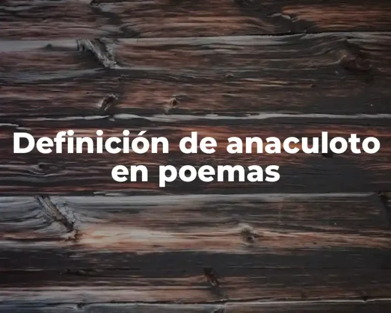 Definición de anaculoto en poemas
