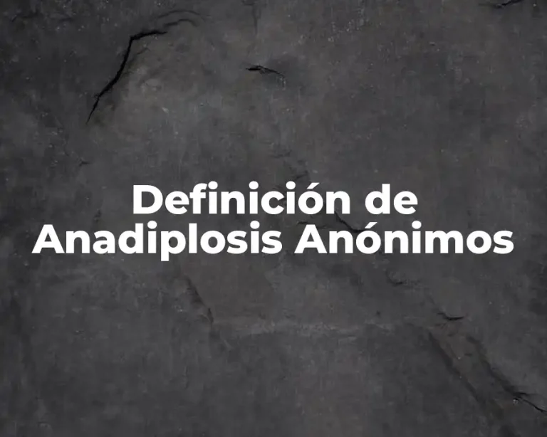 Definición de Anadiplosis Anónimos