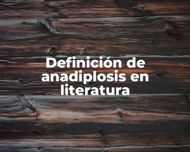 Definición de anadiplosis en literatura