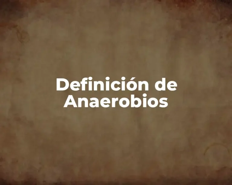 Definición de Anaerobios