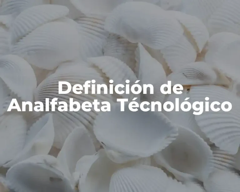 Definición de Analfabeta Técnológico