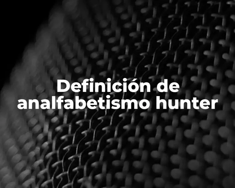 Definición de analfabetismo hunter