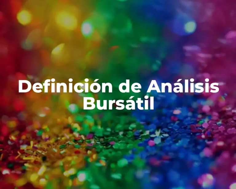 Definición de Análisis Bursátil