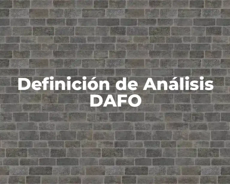 Definición de Análisis DAFO