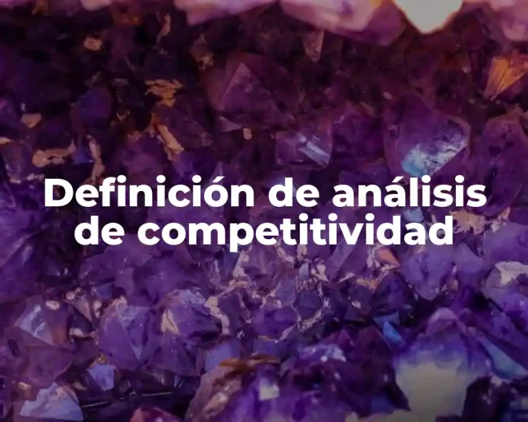 Definición de análisis de competitividad