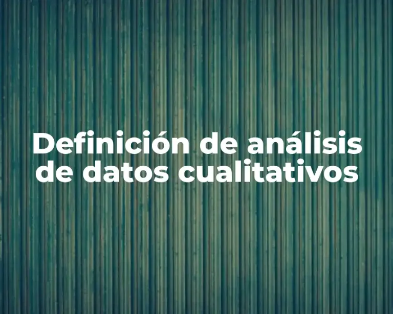 Definición de análisis de datos cualitativos