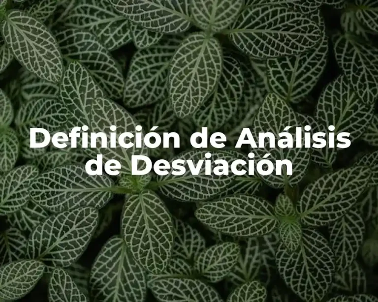Definición de Análisis de Desviación