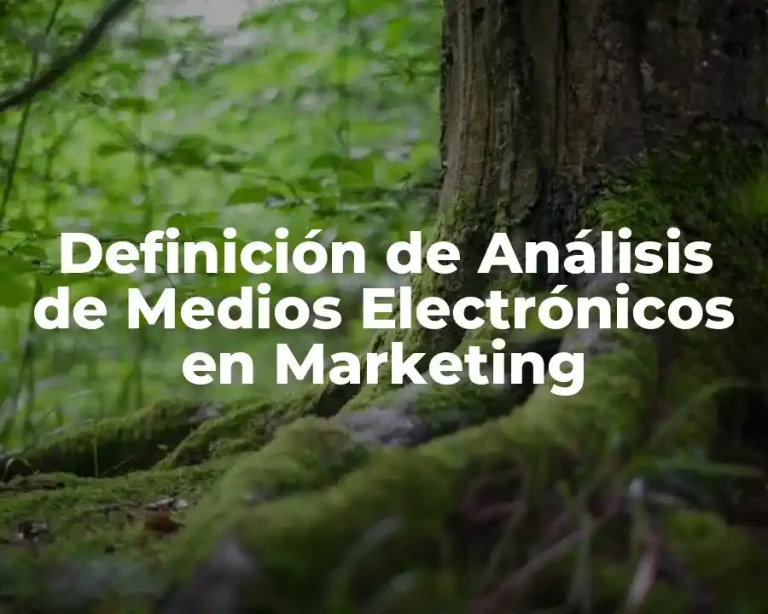 Definición de Análisis de Medios Electrónicos en Marketing