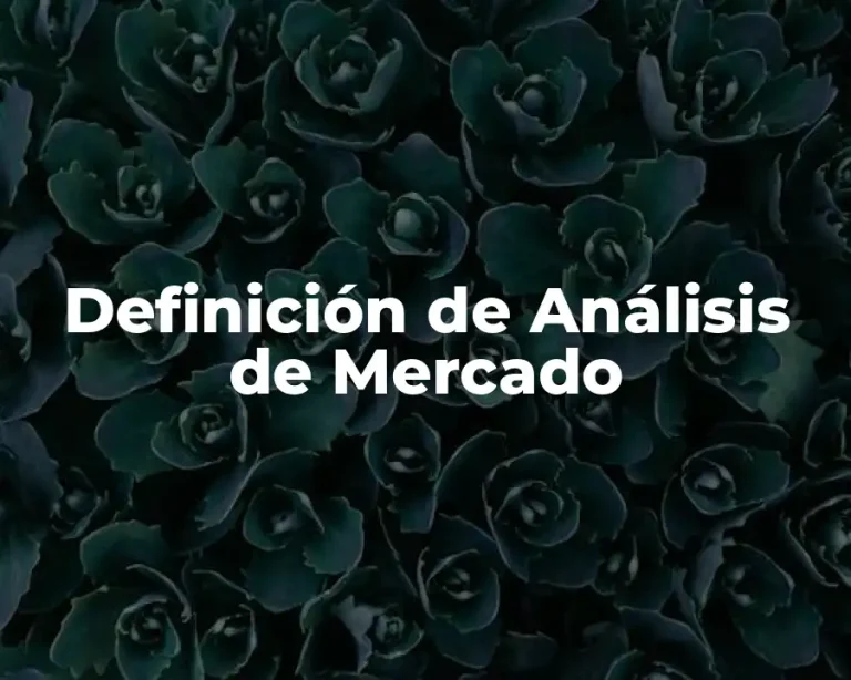 Definición de Análisis de Mercado