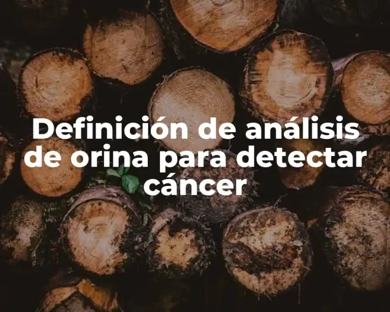 Definición de análisis de orina para detectar cáncer