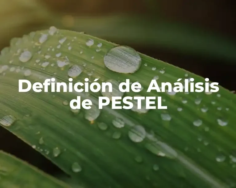 Definición de Análisis de PESTEL