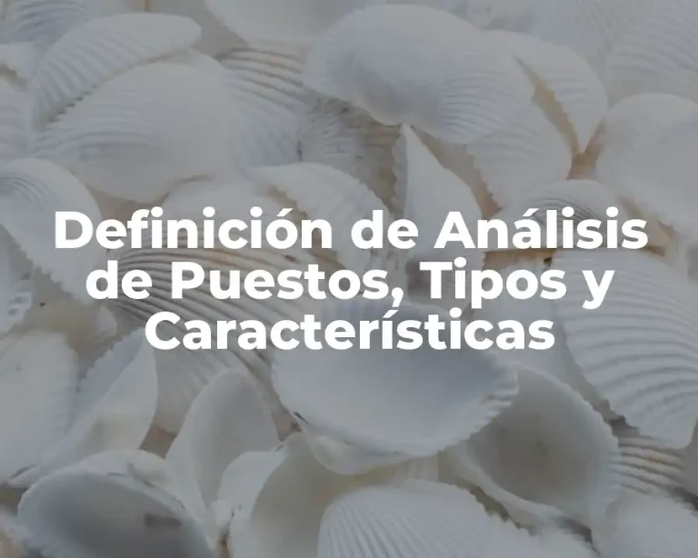 Definición de Análisis de Puestos, Tipos y Características