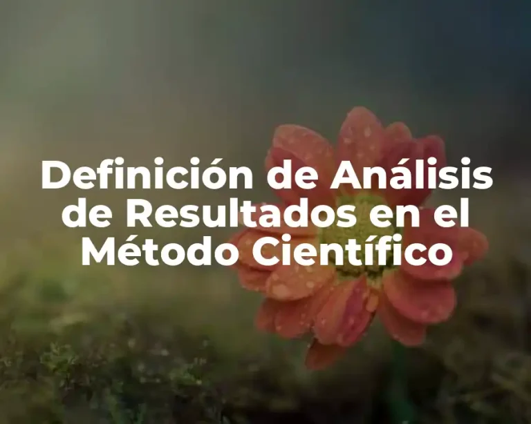 Definición de Análisis de Resultados en el Método Científico