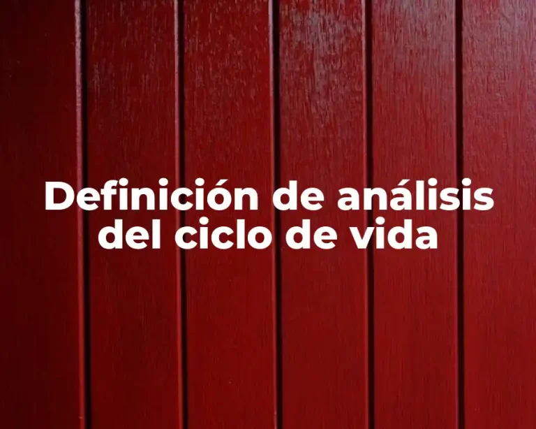 Definición de análisis del ciclo de vida
