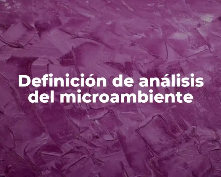 Definición de análisis del microambiente