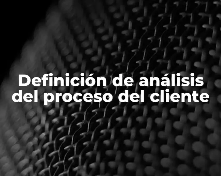 Definición de análisis del proceso del cliente