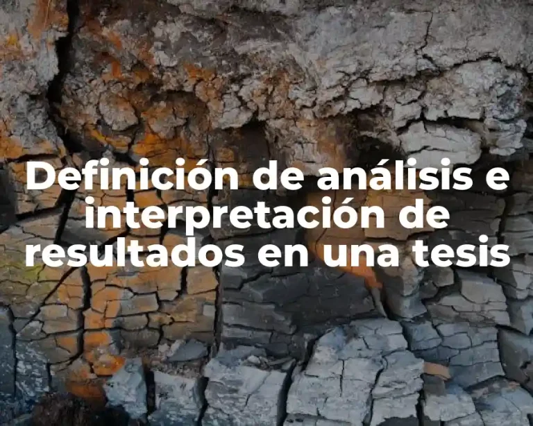 Definición de análisis e interpretación de resultados en una tesis