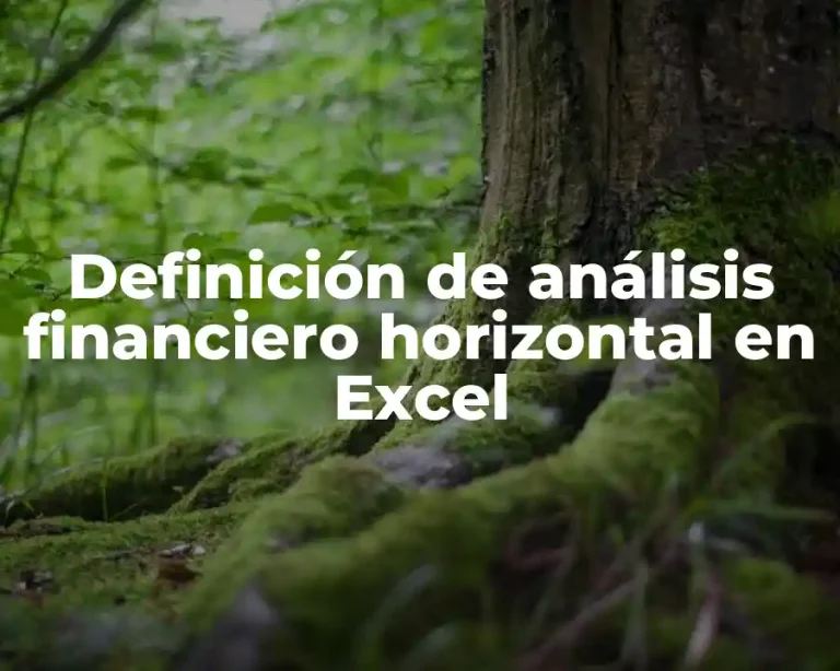 Definición de análisis financiero horizontal en Excel