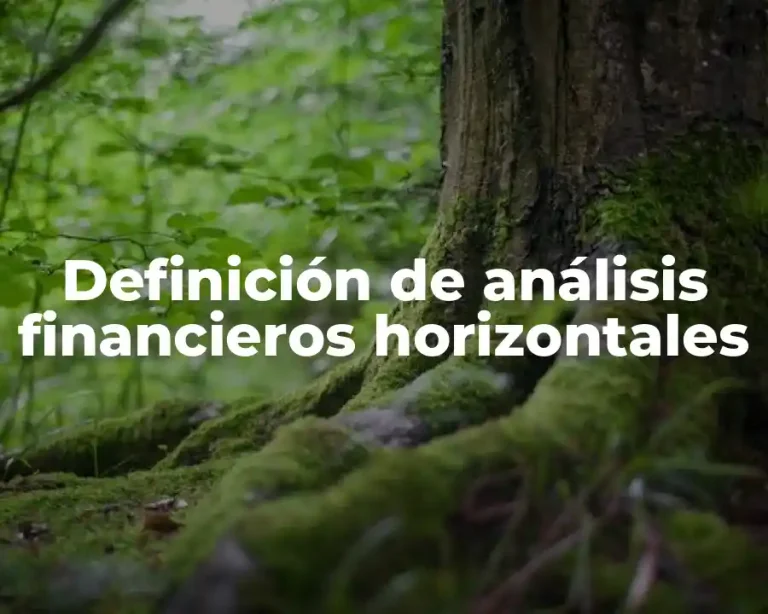 Definición de análisis financieros horizontales