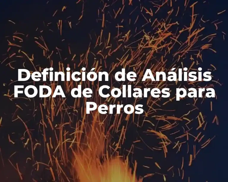 Definición de Análisis FODA de Collares para Perros