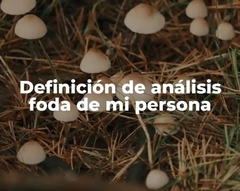 Definición de análisis foda de mi persona