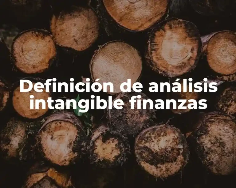 Definición de análisis intangible finanzas