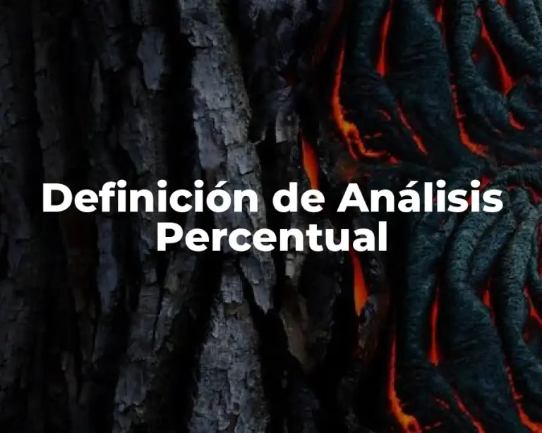 Definición de Análisis Percentual