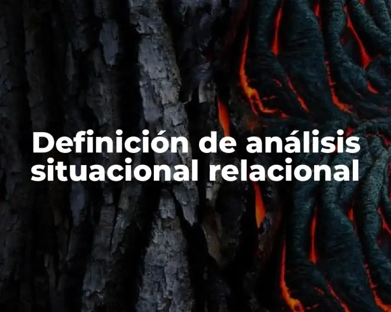 Definición de análisis situacional relacional