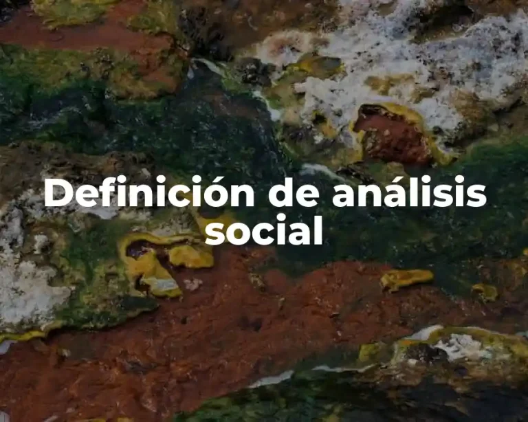Definición de análisis social