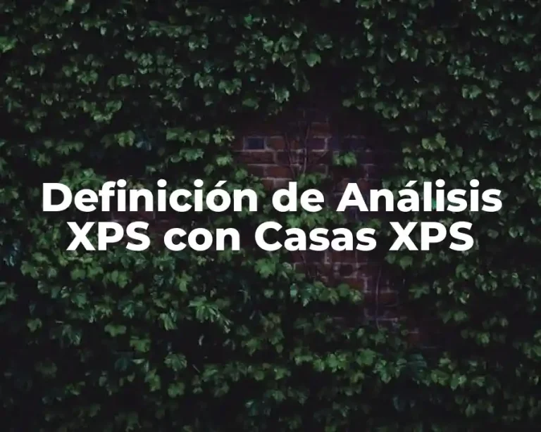 Definición de Análisis XPS con Casas XPS