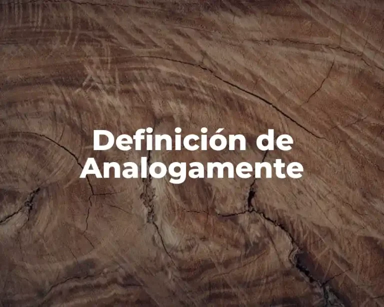Definición de Analogamente