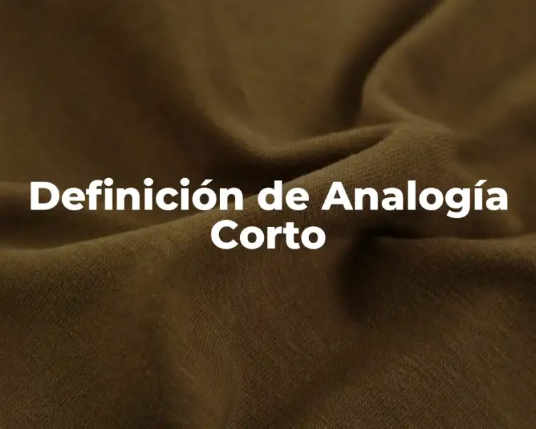 Definición de Analogía Corto