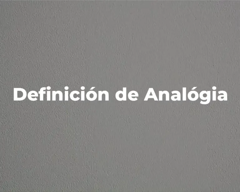 Definición de Analógia